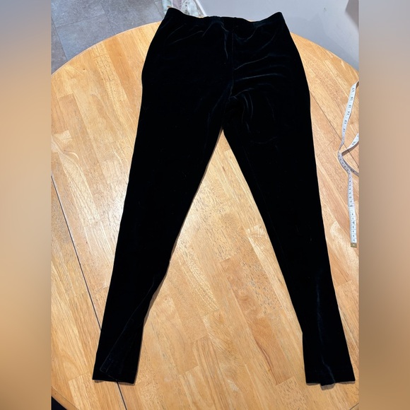 SNO SKINS Black Velvet Leggings, Large - Picture 3 of 5